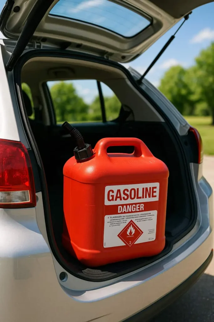 Transporting Gasoline Safely for Disposal
