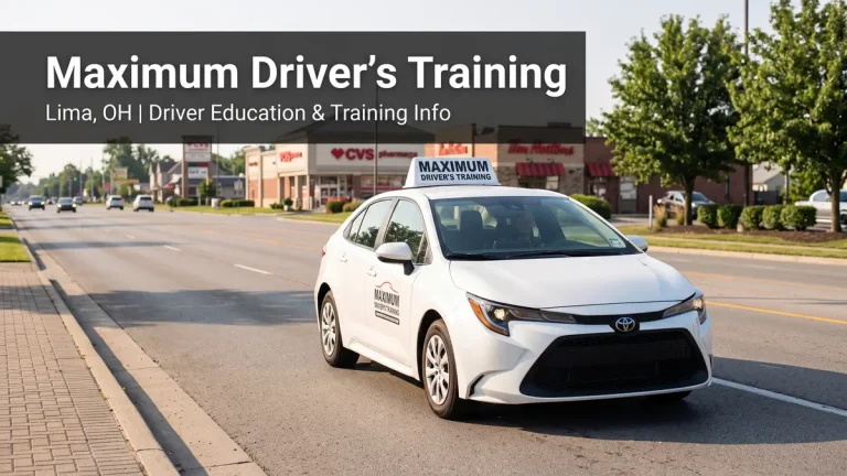 Maximum Driver's Training Lima OH location guide and Ohio driver education requirements.